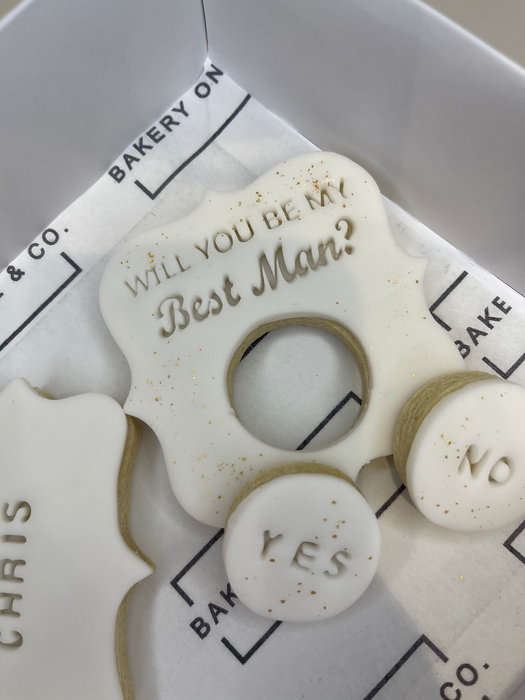 Best Man Proposal Biscuit Box