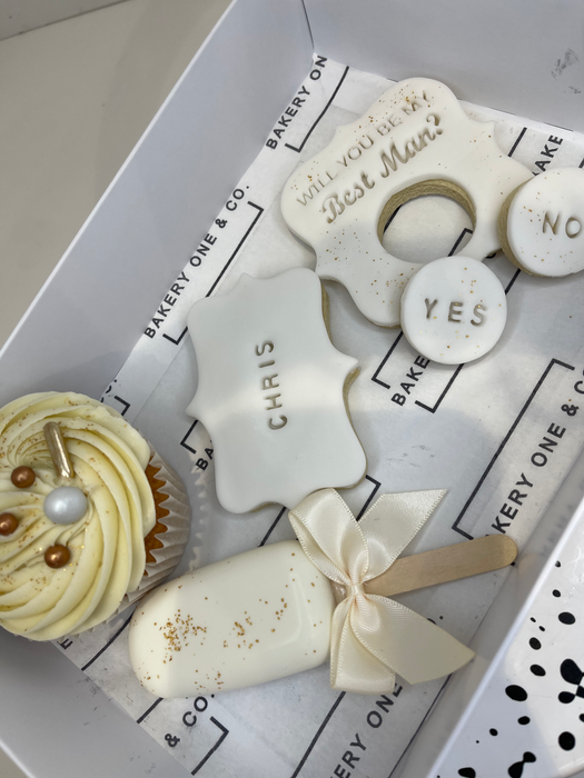 Best Man Proposal Biscuit Box